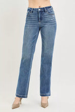 Load image into Gallery viewer, RISEN Tummy Control 4way Stretch Mid Rise Straight Leg Denim Jeans