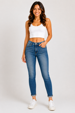 Load image into Gallery viewer, Judy Blue Cuffed Hem Blue Denim Skinny Jeans
