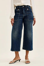 Load image into Gallery viewer, Judy Blue High Waist Wide Crop Utility Jeans with Patch Pocket