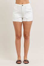 Load image into Gallery viewer, Judy Blue White Aurora Weekender Short with Double Rolled Cuff