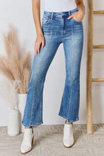 Load image into Gallery viewer, RISEN High Waisted Washed Blue Denim Flared Leg Jeans