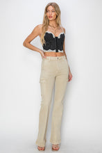 Load image into Gallery viewer, RISEN Denim Side Slit Cargo Bootcut Jeans