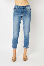 Load image into Gallery viewer, Judy Blue Cuffed Hem Blue Denim Skinny Jeans