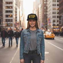 Load image into Gallery viewer, VIP Embroidered Flat Bill Cap