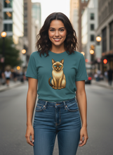 Load image into Gallery viewer, Organic Curious Soul Siamese Cat T-Shirt