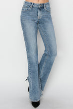 Load image into Gallery viewer, RISEN Mid Rise Blue Wash Denim Bootcut Jeans
