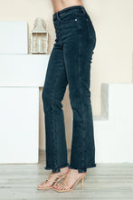 Load image into Gallery viewer, Judy Blue Button Fly Hem Destroy Blue Denim Straight Leg Jeans
