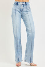 Carregar imagem no visualizador da galeria, RISEN Tummy Control High Rise Straight Pin Tuck Jeans
