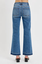 Load image into Gallery viewer, RISEN Raw Hem Ankle Bootcut Blue Denim Jeans
