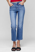Load image into Gallery viewer, RISEN Tummy Control High Rise Crop Straight Leg Jeans
