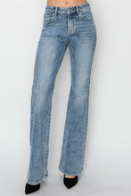 Load image into Gallery viewer, RISEN Mid Rise Blue Wash Denim Bootcut Jeans
