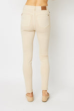 Load image into Gallery viewer, Judy Blue Tummy Control Garment Dyed Bone White Denim Skinny Jeans
