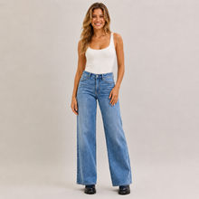 Load image into Gallery viewer, Judy Blue Mid Rise Retro Wide Leg Jeans
