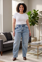 Load image into Gallery viewer, Judy Blue High Waist Marlow Arc Leg Jeans with Double Waistband
