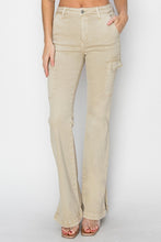 Load image into Gallery viewer, RISEN Denim Side Slit Cargo Bootcut Jeans
