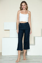 Load image into Gallery viewer, Judy Blue Side Seam Braid Detail Crop Wide Leg Blue Wash Denim Jeans
