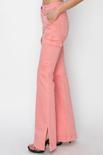 Load image into Gallery viewer, RISEN Pink Side Slit Cargo Bootcut Jeans
