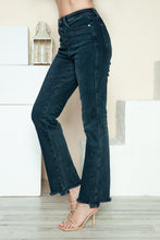 Load image into Gallery viewer, Judy Blue Button Fly Hem Destroy Blue Denim Straight Leg Jeans
