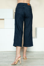 Load image into Gallery viewer, Judy Blue Side Seam Braid Detail Crop Wide Leg Blue Wash Denim Jeans
