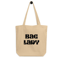 Load image into Gallery viewer, Bag Lady organic cotton tote bag featuring sculptural retro lettering by Little Yellow Bungalow

