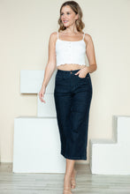 Load image into Gallery viewer, Judy Blue Side Seam Braid Detail Crop Wide Leg Blue Wash Denim Jeans
