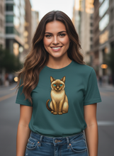 Load image into Gallery viewer, Organic Curious Soul Siamese Cat T-Shirt
