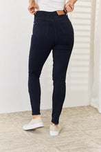 Load image into Gallery viewer, Judy Blue Clara Garment Dyed Tummy Control Blue Denim Skinny Jeans
