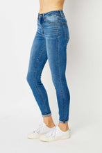 Load image into Gallery viewer, Judy Blue Cuffed Hem Blue Denim Skinny Jeans
